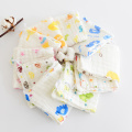 4pcs/Lot Baby Handkerchief Square Fruit Pattern 28x28cm Muslin Cotton Infant Face Towel Wipe Cloth