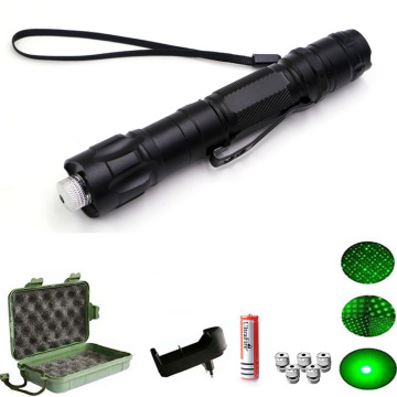 Laser pointer high power 532nm star green laser pointer with Star Pattern Filter power by 1x18650 battery