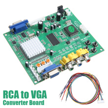 Mayitr 1PC RGB CGA EGA YUV to VGA HD Video Converter Board Moudle HD9800 GBS8200 for Audio & Video Cables