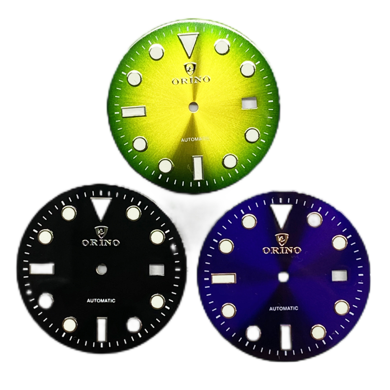 Enamel sunray watch dial