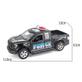 Alloy Diecast Fire Police Pickup Truck Simulation Sound Light Pull Back Kids Car Model Toys for Boys Children Birthday Gift Y172