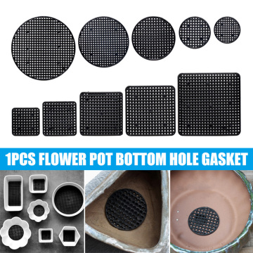 HOT Plastic Flower Pot Bottom Hole Mesh Potted Plant Prevent Soil Loss Net Tools Black NDS