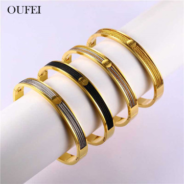 OUFEI Barbed Wire Bracelets Bangles For Women Stainless Steel Jewelry Woman 2019 Fashion Jewelry Accessories Free Shipping
