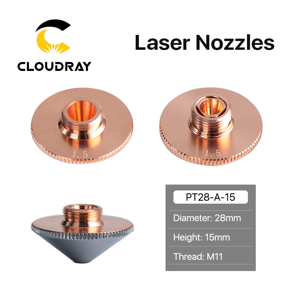 Cloudray Laser Nozzle Single Double Layer Dia.28mm Caliber 0.8 - 6.0 P0591-571-0001for OEM Precitec WSX Fiber Laser Cutting Head