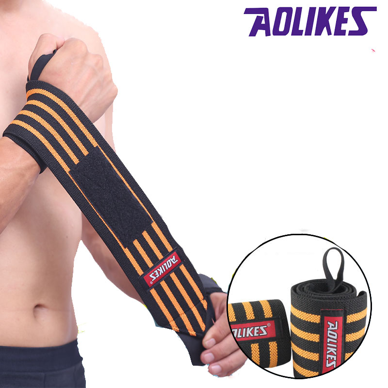 AOLIKES 1PCS Hand Wraps Wrist Strap Weight Lifting Wrist Wraps Powerlifting Bodybuilding Breathable Wrist Support