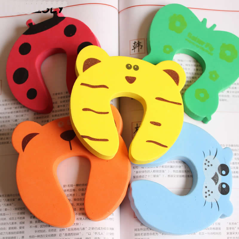 5pcs/lot Doorways Gates Decorative Door Stopper Baby Safety Care Cartoon Animal Jammer Kid Children Protection Saftey