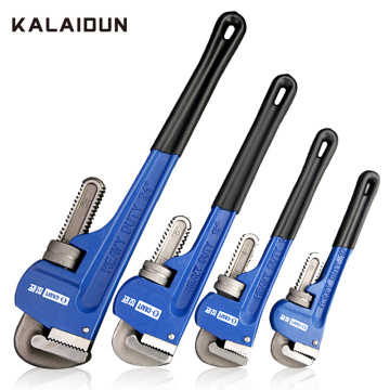 KALAIDUN Plumbing Pliers Pipe Wrench Industrial Heavy Duty Adjustable Anti-Corrosion Rust Large Open Spanner Plumber Repair Tool