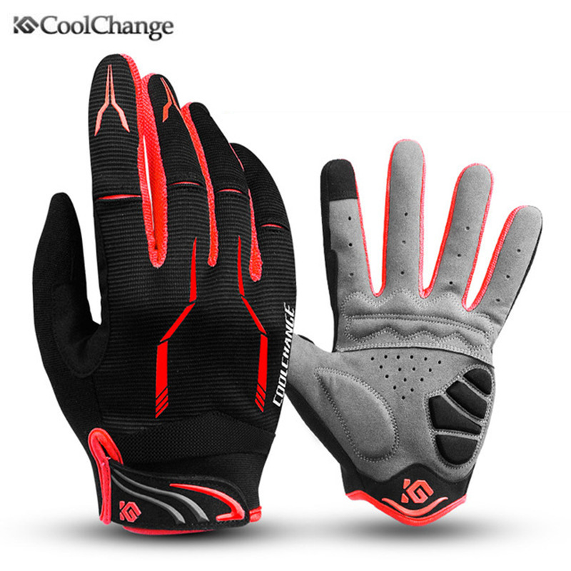 CoolChange 10 Colors Winter Women Men's Cycling Gloves Full Finger with GEL Pad Shockproof MTB Mountain Bike Bicycle Gloves