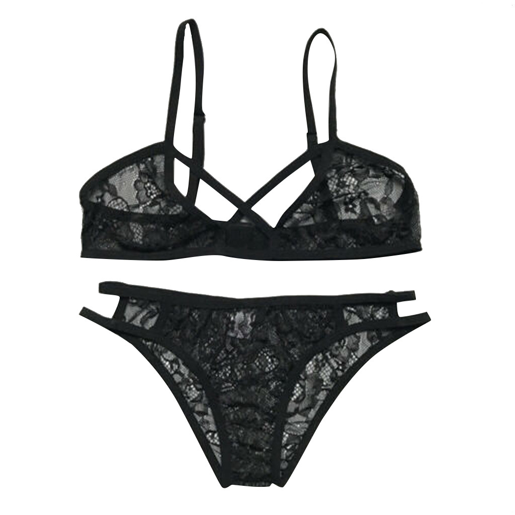 Fashion Sexy Lingerie Set Plus Size Push Up Underwear Women Bras Transparente Panty And Bra Set Lace Sexy Sets Lace Sleep Tops