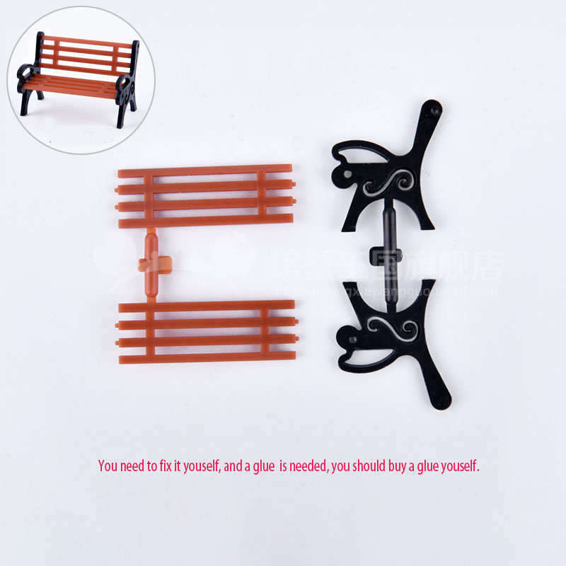 10pcs HO OO SCALE Plastic Model Chair For Garden Park Street Seats Architectural Train Making Bench Chair Diorama Layout