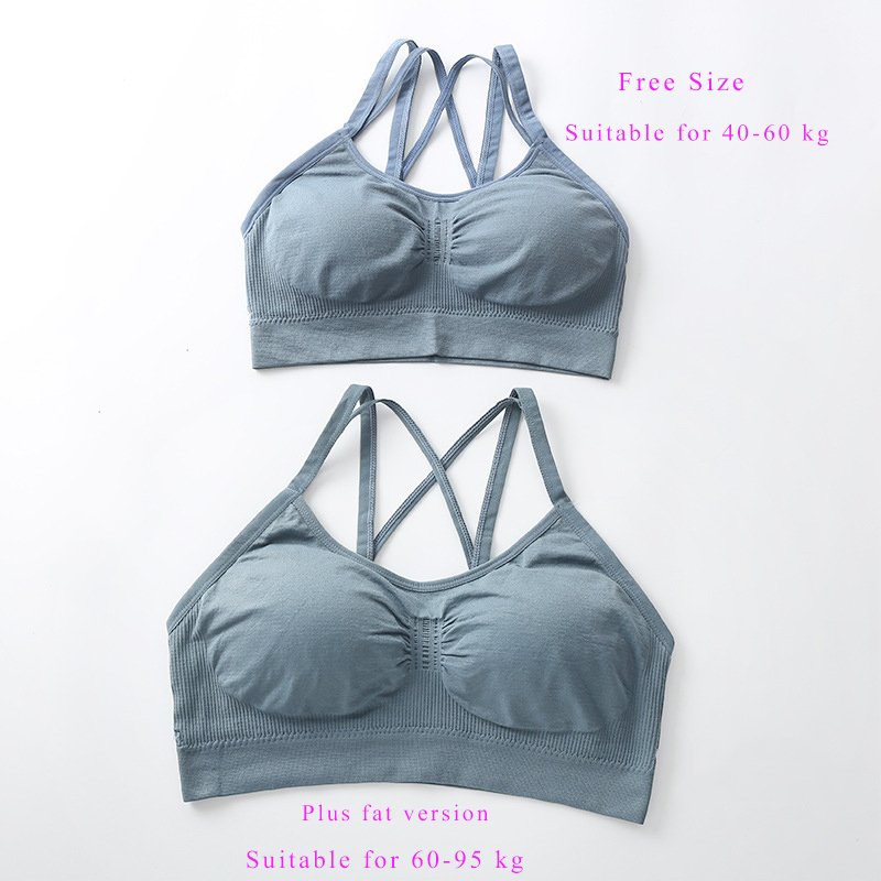 Women Yoga Sport Bra Shockproof Sexy Back Sports Bras Breathable Athletic Fitness Running Gym Vest Tops Plus Fat Version