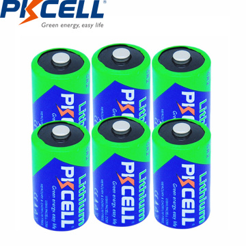 6Pcs PKCELL Battery 3V Li-MnO2 CR2 CR15 H270 850mAh Lithium Primary Battery Non-rechargeable Batteries For Electronic Meter