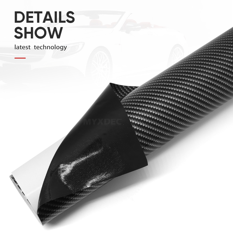 30cmx100cm 3D 6D Carbon Fiber Vinyl Car Wrap Sheet Roll Film Car stickers Decals Motorcycle Car Styling Accessories Automobiles