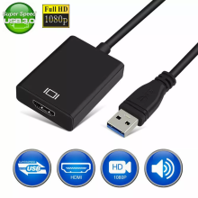 USB 3.0 To HDMI female Audio Video Adaptor Converter Cable For Windows 7/8/10 PC