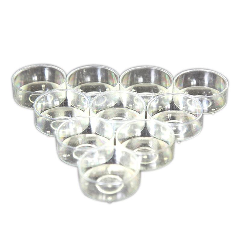 100 Pcs Plastic Scented Candle Cup Candle Holder Clear Candle Cup Decorative For Temple Wedding Candlestick Supplies
