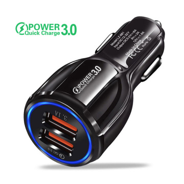 TKEY Dual USB Car Charger 18W 3.1A QC 3.0 Fast Charging Mobile Phone Charger Adapter For iphone 11 pro Samsung a71 Xiaomi redmi