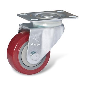 Caster with 53 to 80kg Loading Capacity, Available in Purplish Red Color