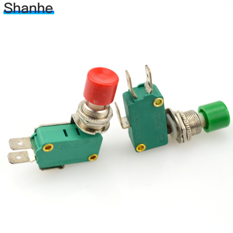 DS-438 Momentary Red /Green Push button Actuator Micro Limit Switch 12mm push button switch