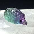 Hot 1pcs Natural Carved Blue Fluorite Hedgehog Quartz Polish Crystal Stone Reiki Healing Crystals Collection Charms