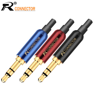 3PCS Jack 3.5mm R Connector 3Pole Gold-plated stereo 3.5mm jack DIY Earphone Adapter with Tail plug to fix cable stable