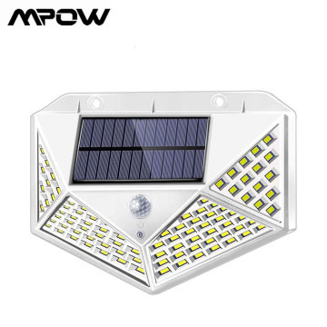 1/2/4 Pcs 100 Leds Garden Solar Power Lights MPOW Outdoor Motion Sensor Light Upgrade Wide Angle Wireless Waterproof Wall Lights