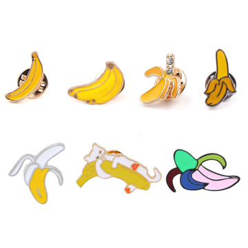 Banana Collection Enamel Pins Cartoon Fruit Brooches Button Badge Clothes Bag Hat Lapel Pin Buckle Funny Jewelry Gift for friend