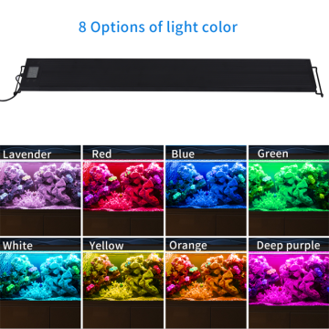 8 Colors Auto On Off LED Aquarium Light Full Spectrum Light Fixture for Freshwater Planted Tank Build in Timer Sunrise Sunset