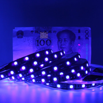 Black PCB UV LED Strip 12V SMD5050 Waterproof LED Strip Light 1M 2M 3M 4M 5M 395-405nm Ultraviolet Ray LED Tape Ribbon Lamp