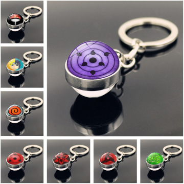 Sharingan Keychain Charms Chain for Pants Womans Key Chain Men Cartoon Pendant Key Ring Girls Key Holder Jewelry Llaveros Naruto