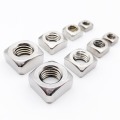 20/100pcs High Quality M3 M4 M5 M6 M8 M10 M12 DIN557 GB39 304 A2 Stainless Steel Metric Threaded Square Nut Foursquare Quadrate