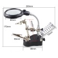 Soldering Iron Station Desktop Stand With Welding Magnifying Glass Clip Clamp Third Hand Helping Magnifier Soldering Repair Tool