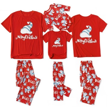 Short Sleeve Christmas Pajamas Family Matching Outfits Look Mommy Daddy and Me Clothes Father Mother Kids & Baby's Sleepwear