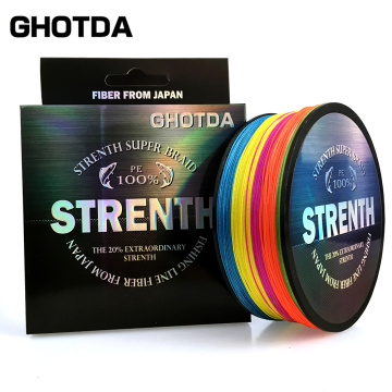 GHOTDA 9/8/4 Strands Braided Fishing Lines PE 100M 4 Strand 8 Strand 9 Strand Weaves Multifilament Fishing Rope