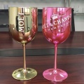 2pcs Wine Champagne Coupes Cocktail Glass MOET Champagne Flutes Plating Wine Cup Goblet Electroplated Plastic Cups