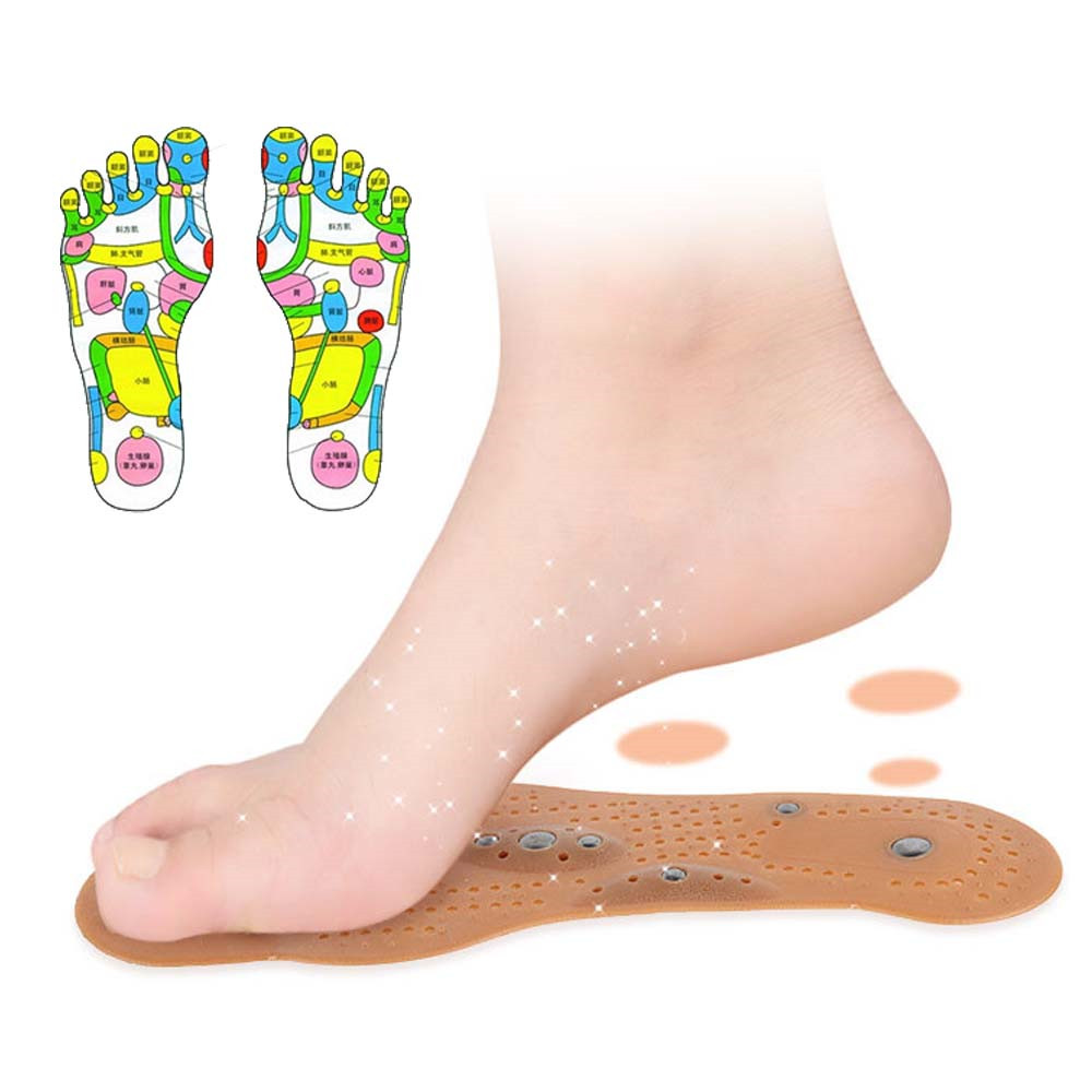 Magnetic Therapy Silicone Insoles Transparent Weight Loss Slimming Insole Massage Foot Care Shoe Pad Wholesale Sole man women