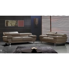 Italian Leather-made Couch with adjustable headrests
