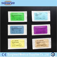Disposable medical sterilised surgical suture with needle