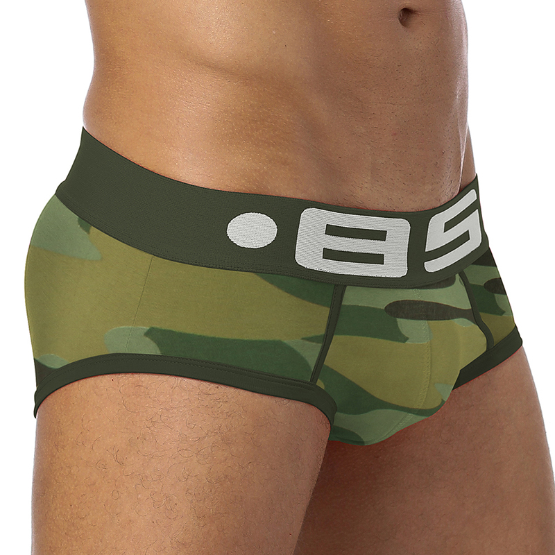 Brand Briefs Men Sexy underwear men Camouflage printed Cotton briefs men panties calzoncillos hombre slip Gay underwear Penis