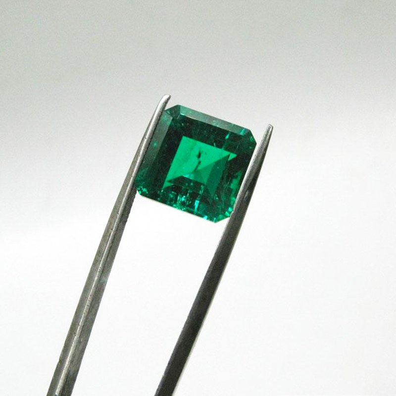 CSJ Lab Created Colombia Emerald "CCE" Loose Gemstone Oct12*12mm for Ring Fine Jewelry
