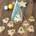 48sets Merry Christmas Gift Tags Santa Claus Snowman Xmas Tree Shape DIY Hang Tags with Rope New Year Party Gift Wrapping Labels
