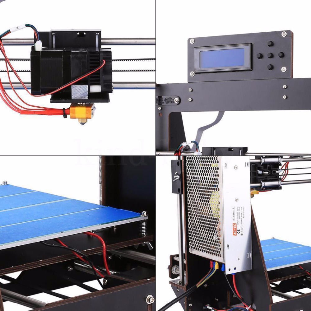 3D Printer Upgraded Full Quality High Precision Reprap Prusa i3 DIY LCD Controll UK USA Stock