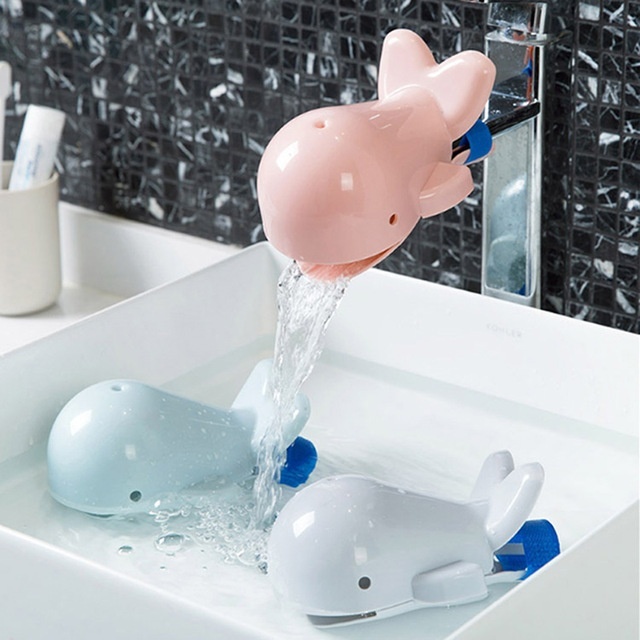 Lovely Whale Faucet Extender for Children Hand Washing Bathroom Sink Accessories Kitchen Faucet Accessories