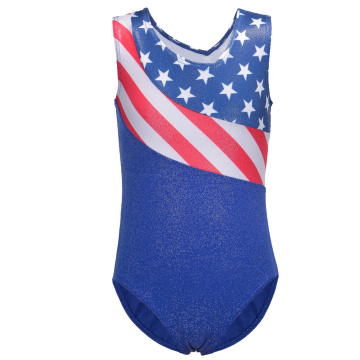 Girls Gymnastic Leotards Kids Ribbon Sleeveless 3-12Y Dance Leotards for Kid Girls Training Biketard Dancewear Practice Costume