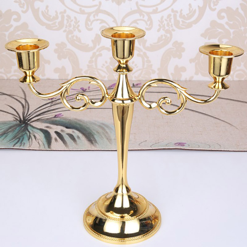 Table Candlesticks Metal Candelabra Candle Holder Candle Stand for Wedding Dining Table Christmas Party Home Decoration