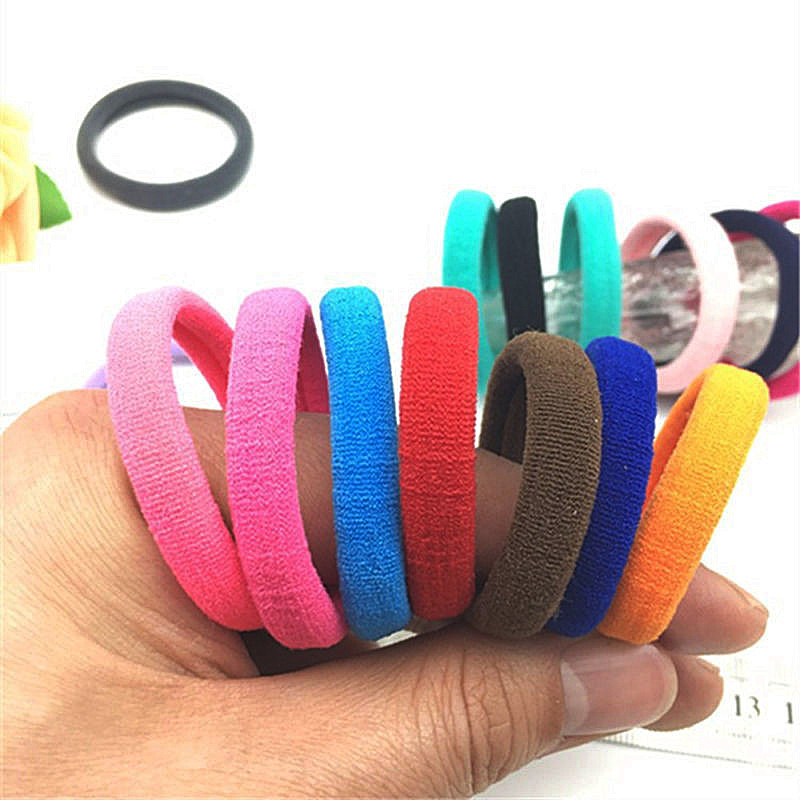 50/100PCS New Women Girls High Elastic Hair Bands Kids Hairband Ponytail Holder Rubber Scrunchies Hair Accessories