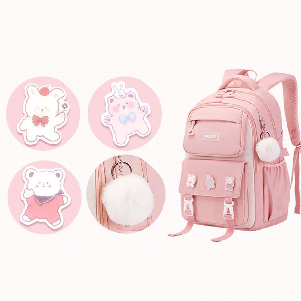 2pc Backpacks for Girls Teenagers with USB Charging Port Lunch Bag