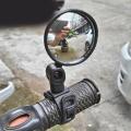 1pc Mini Mountain bike bicycle rearview mirror Wide-angle convex mirror Reflector Silicone handle small round rear view mirror