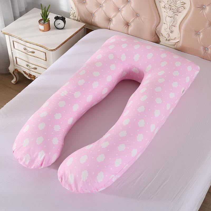 Sleeping Support Pillow For Pregnant Women Body 100% Cotton Printed U Shape Maternity Pillows Pregnancy Side Body Pillow