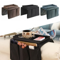 Sofa Armrest Organizer With 4 Pockets And Cup Holder Tray Couch Armchair Hanging Storage Bag For TV Remote Control Cellphone