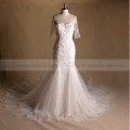 Stunning Mermaid Exquisite Beaded Lace Wedding Dress With Beautiful Long Train